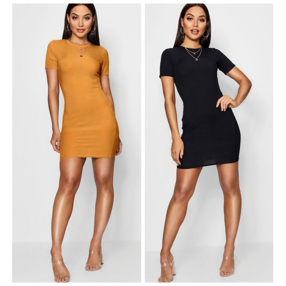 🌟NEW! Kristen Ribbed Bodycon Mini Dress BLACK - Picture 5 of 5
